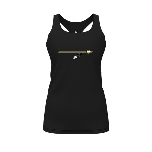[FT0TRBBK-FYS-LOGO2] Decker Racerback Tank Top (Female Youth S, Black, Logo 2)