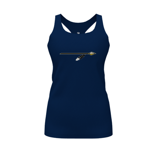 [FT0TRBNV-FYS-LOGO2] Decker Racerback Tank Top (Female Youth S, Navy, Logo 2)