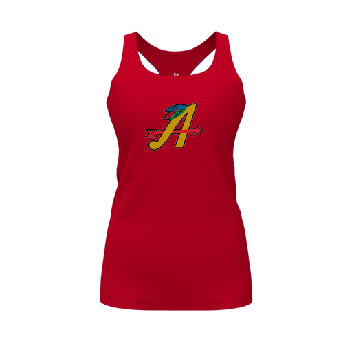[FT0TRBRD-FYS-LOGO1] Decker Racerback Tank Top (Female Youth S, Red, Logo 1)