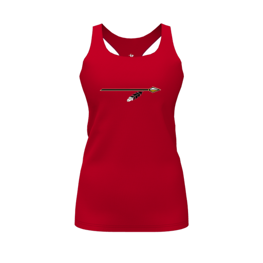 [FT0TRBRD-FYS-LOGO2] Decker Racerback Tank Top (Female Youth S, Red, Logo 2)