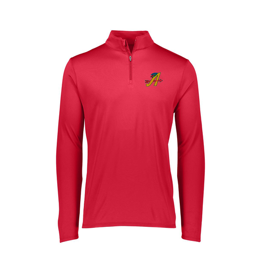 [FTLQFLRD-FAXS-LOGO1] Decker Women's Flex-Lite 1/4 Zip Shirt (Female Adult XS, Red, Logo 1)