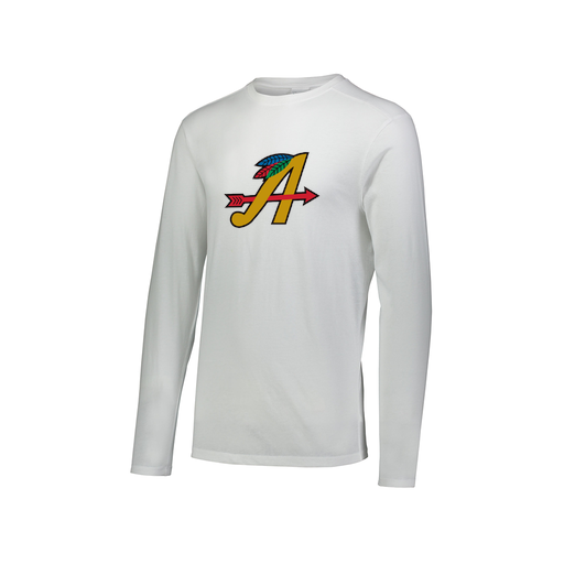 [FTLCUBWH-AXS-LOGO1] Decker Men's Tri-Blend T-Shirt - Long Sleeve (Adult XS, White, Logo 1)